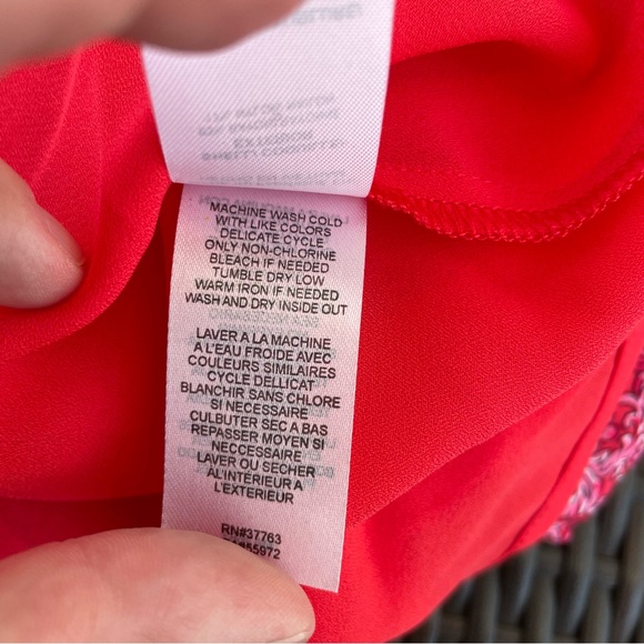 Laundry by Shelli Segal Scarf Print Dress in Power Pink Multi Size 12 (NWT) - Picture 11 of 11